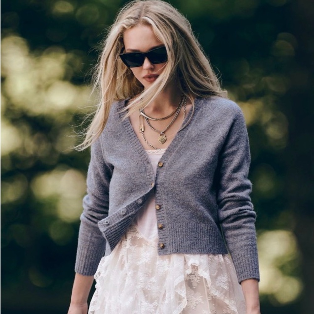 NWT Free People School Girl SoftSpun Cardi Size Small